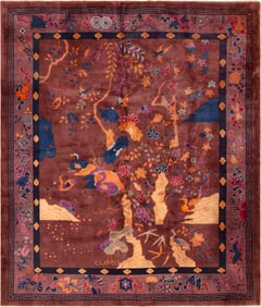 Antique Chinese Art Deco Rug - No Reserve 9 ft 1 in x 8 ft 3 in (2.76 m x 2.51 m)