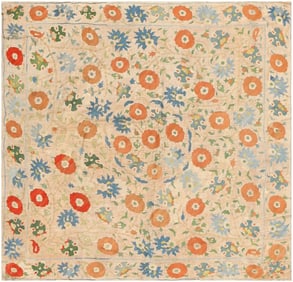 Antique 18th Century Ottoman Embroidery Textile - 3 ft 1 in x 3 ft 10 in (0.94 m x 1.17 m)
