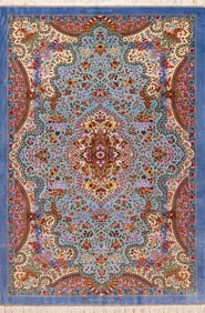 Fine Vintage Persian Silk Rug - 5 ft 2 in x 3 ft 6 in (1.57 m x 1.07 m)