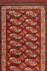 Antique Turkeman Runner Rug - No Reserve 12 ft 3 in x 3 ft 4 in (3.73 m x 1.02 m)