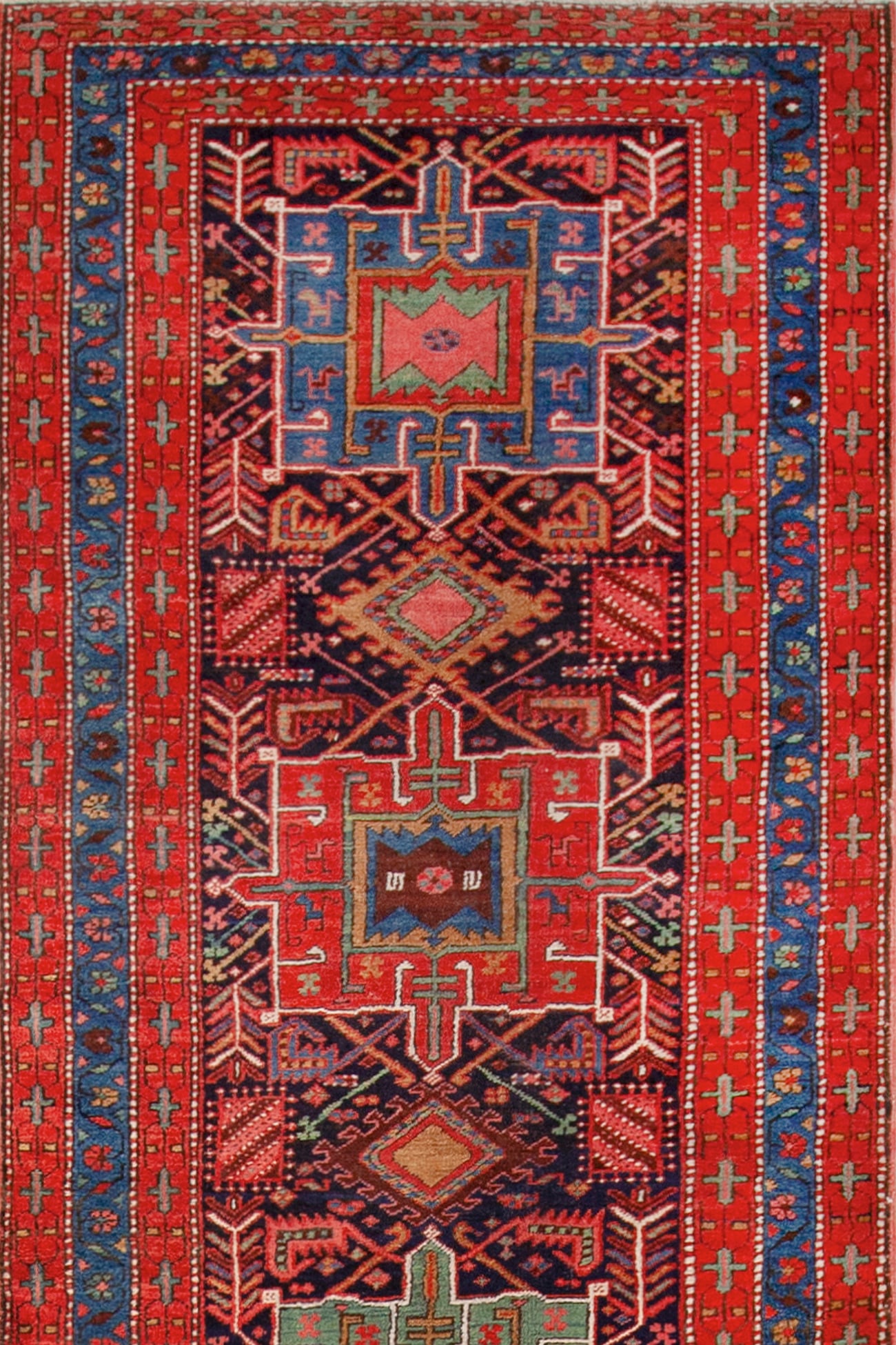 Antique Persian Heriz Serapi Runner Rug - 17 ft 10 in x 3 ft 4 in (5.44 m x 1.02 m) (1 of 12)