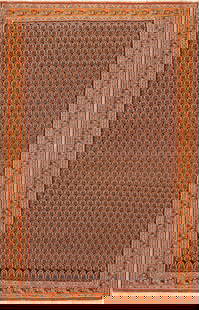 Extremely Fine Antique Persian Senneh Kilim - 6 ft 6 in x 4 ft 6 in (1.98 m x 1.37 m): Curated collection of antique, vintage and modern rugs Extremely Fine Antique Persian Senneh Kilim Size: 6 ft 6 in x 4 ft 6 in (1.98 m x 1.37 m) Provenance: Property of a New York collector <