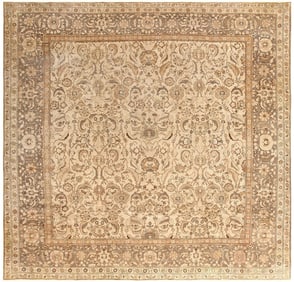 Antique Indian Agra Rug - No Reserve 10 ft 5 in x 10 ft 3 in (3.17 m x 3.12 m)