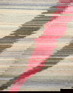 Contemporary Swedish Style Kilim Rug - 10 ft x 8 ft (3.05 m x 2.44 m): Curated collection of antique, vintage and modern rugs Contemporary Swedish Style Kilim Rug Size: 10 ft x 8 ft (3.05 m x 2.44 m) This contemporary Swedish-style kilim features a striking diagonal surg
