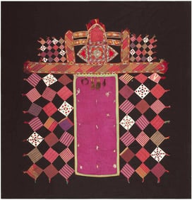 Antique Uzbekistani Camel Cover Textile - 7 ft 5 in x 7 ft (2.26 m x 2.13 m)