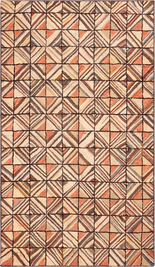 Antique American Hooked Rug - 6 ft 11 in x 4 ft (2.11 m x 1.22 m) (1 of 12)