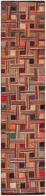 Antique American Hooked Runner Rug - 8 ft 10 in x 1 ft 10 in (2.69 m x 0.56 m)