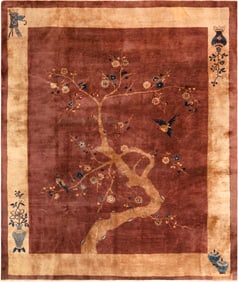 Antique Chinese Art Deco Rug - No Reserve 9 ft 4 in x 8 ft (2.84 m x 2.43 m)