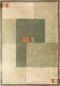 Art Deco Carpet - 10 ft 5 in x 7 ft 4 in (3.17 m x 2.24 m)