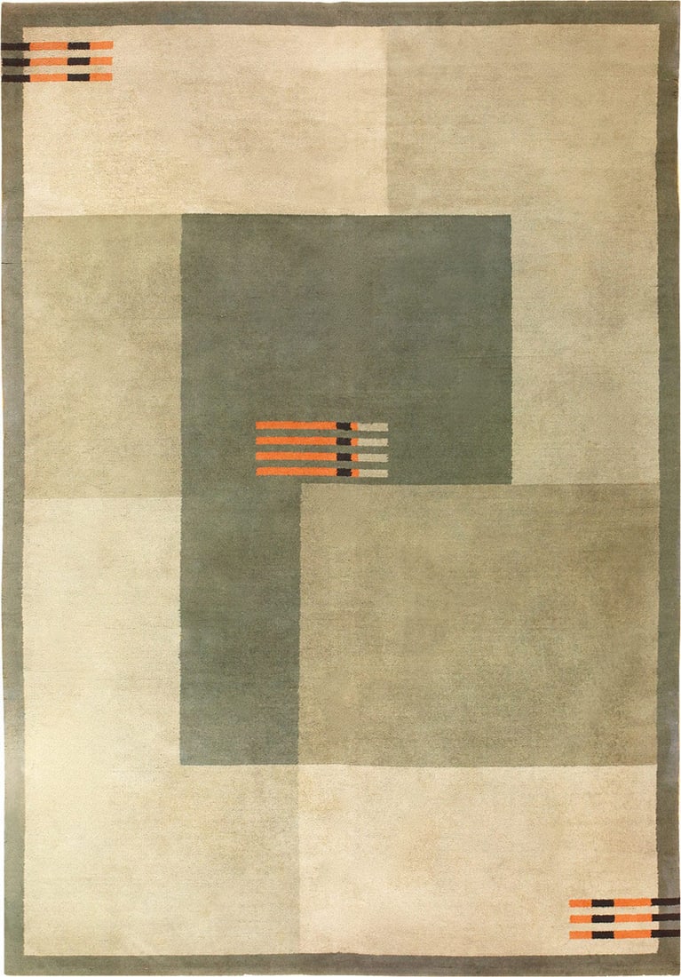 Art Deco Carpet - 10 ft 5 in x 7 ft 4 in (3.17 m x 2.24 m) (1 of 4)