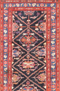 Antique Persian Malayer Runner Rug - No Reserve 16 ft 6 in x 3 ft 4 in (5.03 m x 1.02 m): Curated collection of antique, vintage and modern rugs No Reserve - Antique Persian Malayer Runner Rug Size: 16 ft 6 in x 3 ft 4 in (5.03 m x 1.02 m) Provenence: Collection of late notable Londo