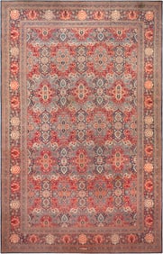 Signed Dabir Kashan Large Antique Persian Rug - No Reserve 19 ft 2 in x 12 ft 1 in (5.84 m x 3.68 m)