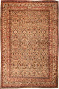 Finely Woven Large Antique Persian Kerman Rug - No Reserve 19 ft 6 in x 13 ft 1 in (5.94 m x 3.99 m): Curated collection of antique, vintage and modern rugs No Reserve - Finely Woven Large Antique Persian Kerman Rug Size: 19 ft 6 in x 13 ft 1 in (5.94 m x 3.99 m) Provenance: Inventory of the lat