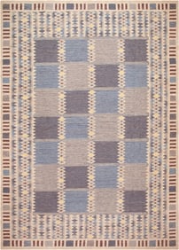 Swedish Design Modern Kilim Rug - 14 ft 3 in x 10 ft (4.34 m x 3.05 m)