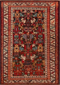 Antique Caucasian Kuba Rug - 5 ft 6 in x 3 ft 10 in (1.67 m x 1.16 m)