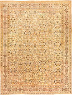 Antique Persian Haji Jalili Tabriz Rug - No Reserve 14 ft 8 in x 11 ft (4.47 m x 3.35 m): Curated collection of antique, vintage and modern rugs No Reserve - Antique Persian Haji Jalili Tabriz Rug Size: 14 ft 8 in x 11 ft (4.47 m x 3.35 m) Provenence: Collection of late notable Londo