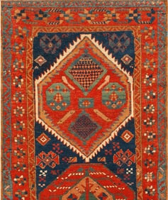 Antique Persian Heriz Rug - 8 ft 10 in x 3 ft 3 in (2.69 m x 0.99 m)