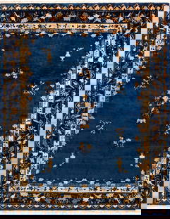 Antique Chinese Peking Rug - No Reserve 11 ft 7 in x 9 ft 1 in (3.53 m x 2.76 m): Curated collection of antique, vintage and modern rugs No Reserve - Antique Chinese Peking Rug Size: 11 ft 7 in x 9 ft 1 in (3.53 m x 2.76 m) Provenance: From the Los Angeles residence of a coll