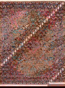 Antique Persian Tabriz Rug - No Reserve 12 ft 4 in x 9 ft 4 in (3.75 m x 2.84 m): Curated collection of antique, vintage and modern rugs No Reserve - Antique Persian Tabriz Rug Size: 12 ft 4 in x 9 ft 4 in (3.75 m x 2.84 m) Provenance: From the Los Angeles residence of a coll