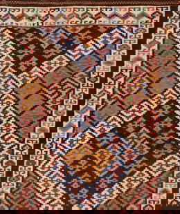 Vintage Turkish Kilim Runner - No Reserve 13 ft 5 in x 3 ft 10 in (4.08 m x 1.16 m): Curated collection of antique, vintage and modern rugs No Reserve - Vintage Turkish Kilim Runner Size: 13 ft 5 in x 3 ft 10 in (4.08 m x 1.16 m) Provenance: From the Los Angeles residence of a c