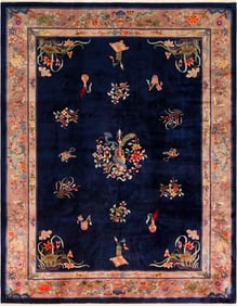 Antique Chinese Art Deco Rug - No Reserve 11 ft 5 in x 8 ft 10 in (3.47 m x 2.69 m)
