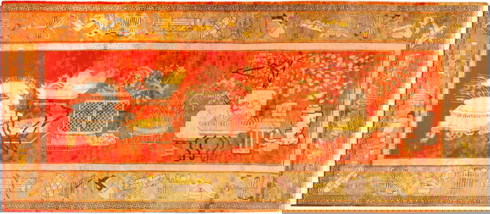 Vintage East Turkestan Khotan Gallery Size Rug - No Reserve 16 ft 9 in x 7 ft 3 in (5.1 m x 2.2 m): Curated collection of antique, vintage and modern rugs No Reserve - Vintage East Turkestan Khotan Gallery Size Rug Size: 16 ft 9 in x 7 ft 3 in (5.1 m x 2.2 m) Provenance: From the Los Angeles r