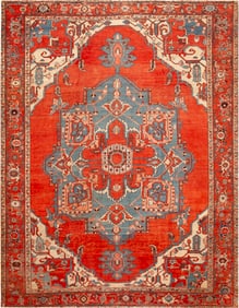 Antique Persian Heriz Serapi Rug 12 ft 8 in x 10 ft 3 in (3.86 m x 3.12 m)