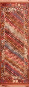 Antique Turkish Bergama Runner Rug 11 ft 10 in x 4 ft 4 in (3.61 m x 1.32 m)