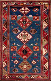 Antique Caucasian Kazak Rug Dated 1319 Hijri (1901) 9 ft x 5 ft 8 in (2.74 m x 1.73 m)