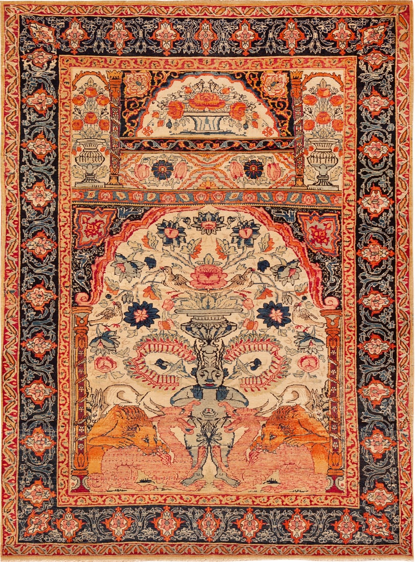 Antique Persian Kerman Rug 5 ft 9 in x 4 ft 2 in (1.75 m x 1.27 m) (1 of 8)