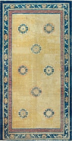 18th Century Antique Chinese Ningxia Rug 12 ft x 6 ft 2 in (3.65 m x 1.87 m)