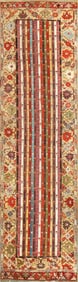 Antique Tribal Turkish Kirsehir Hallway Runner Rug 12 ft 2 in x 3 ft 4 in (3.71 m x 1.02 m)