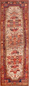 Antique Caucasian Karabagh Runner Rug 12 ft 1 in x 4 ft 2 in (3.68 m x 1.27 m)