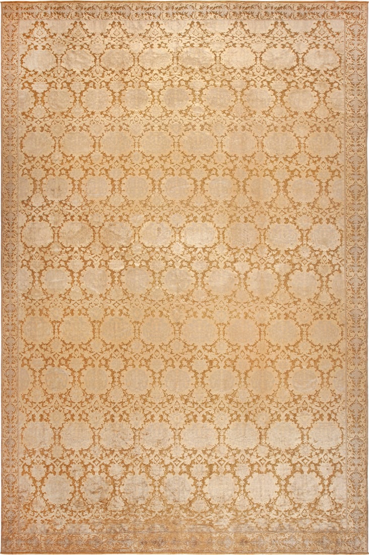 Oversized vintage Silk Rug 21 ft 2 in x 14 ft 1 in (6.45 m x 4.29 m): Curated collection of antique, vintage and modern rugs Oversized vintage Silk Rug Size: 21 ft 2 in x 14 ft 1 in (6.45 m x 4.29 m) Provenance: Property of a prominent New York dealer An oversized