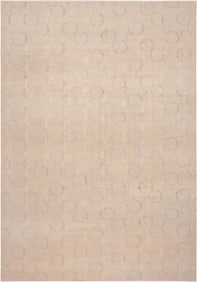Silk & Wool Neutral Tones Modern Contemporary Rug 13 ft x 9 ft 4 in (3.96 m x 2.84 m)