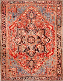 Antique Persian Heriz Rug 11 ft 9 in x 8 ft 10 in (3.58 m x 2.69 m)