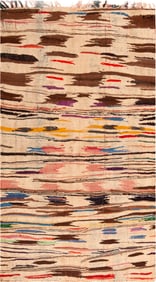 Tribal Vintage Moroccan Kilim Rug 7 ft 9 in x 5 ft 2 in (2.36 m x 1.57 m)