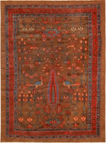 Antique Persian Bakshaish Rug 5 ft 4 in x 4 ft 1 in (1.62 m x 1.24 m)