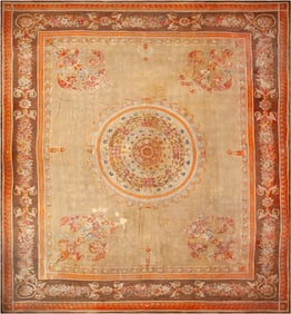 Oversized Antique French Aubusson Carpet 23 ft 11 in x 20 ft 9 in (7.28 m x 6.32 m)