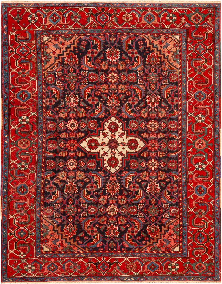 Antique Persian Heriz Rug 6 ft 4 in x 5 ft (1.93 m x 1.52 m) (1 of 10)