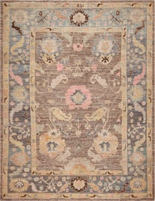 Modern Oushak Style Rug 13 ft 8 in x 10 ft 8 in (4.17 m x 3.25 m)