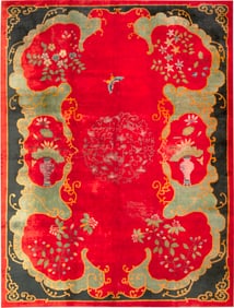 Antique Chinese Art Deco Rug 11 ft 6 in x 8 ft 10 in (3.5 m x 2.69 m)