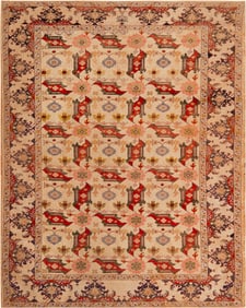 Silk Antique Turkish Bird Rug 5 ft 4 in x 4 ft 3 in (1.62 m x 1.29 m)