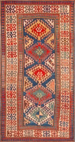 Antique Caucasian Kazak Rug 8 ft 4 in x 4 ft 5 in (2.54 m x 1.34 m)