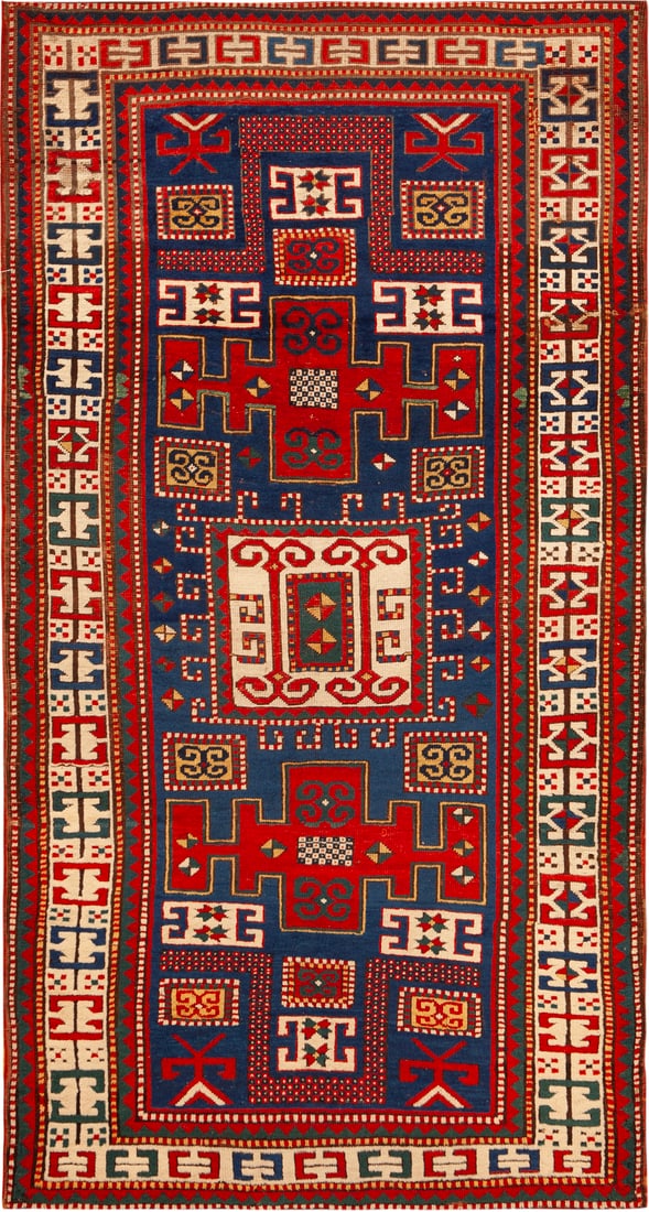 Antique Caucasian Kazak Rug 7 ft x 3 ft 9 in (2.13 m x 1.14 m) (1 of 7)