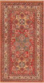 Antique Caucasian Soumak rug 9 ft 3 in x 5 ft 1 in (2.82 m x 1.55 m)