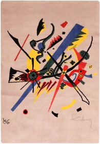 Bauhaus Rug Inspired by Kandinsky Small Worlds 6 ft 7 in x 4 ft 7 in (2.01 m x 1.4 m)