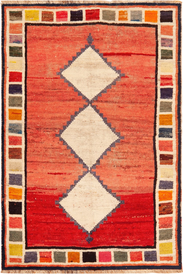 Vintage Persian Gabbeh Rug 6 ft x 4 ft (1.83 m x 1.22 m) (1 of 7)