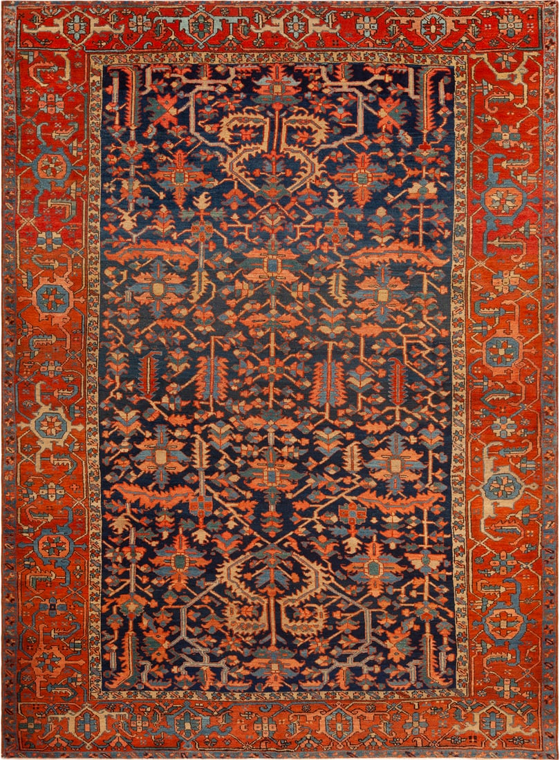 Antique Persian Heriz Rug 12 ft 7 in x 9 ft 8 in (3.83 m x 2.94 m) (1 of 9)