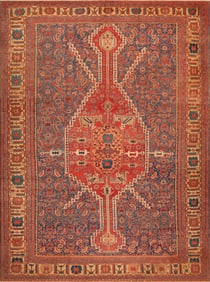 Antique Persian Dragon Bakshaish Rug 14 ft 9 in x 11 ft (4.5 m x 3.35 m)